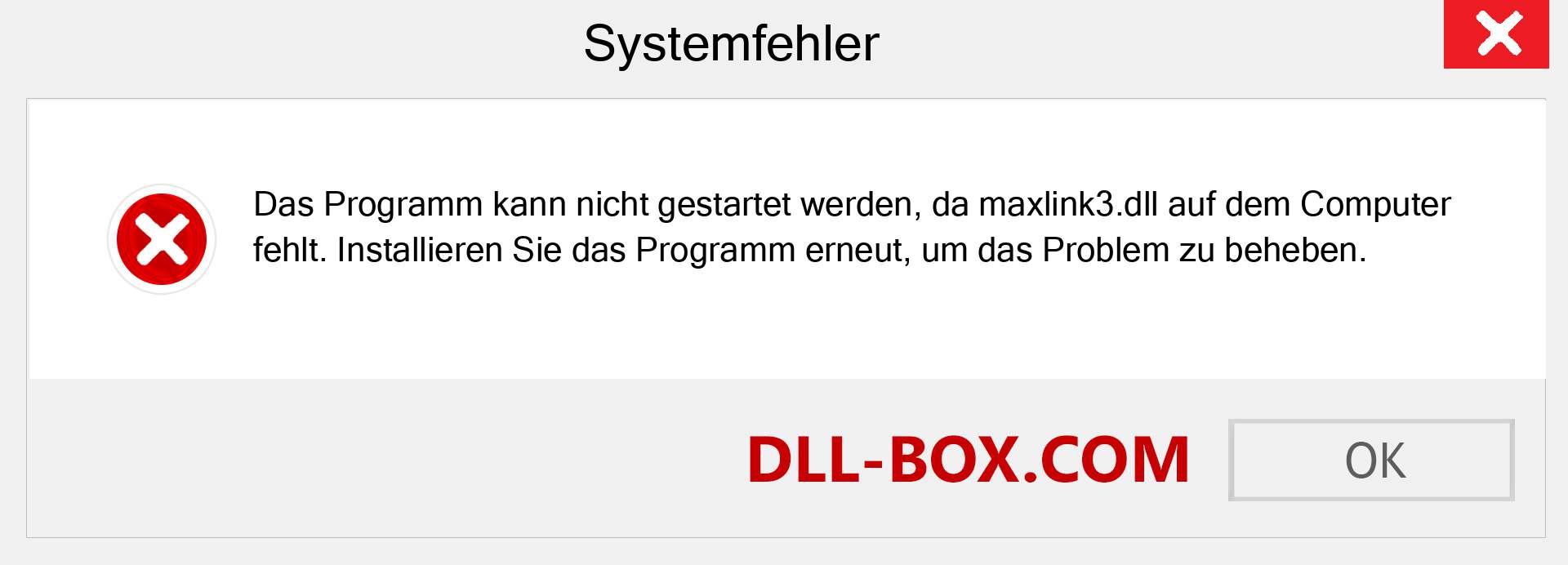 maxlink3.dll-Datei fehlt?. Download für Windows 7, 8, 10 - Fix maxlink3 dll Missing Error unter Windows, Fotos, Bildern