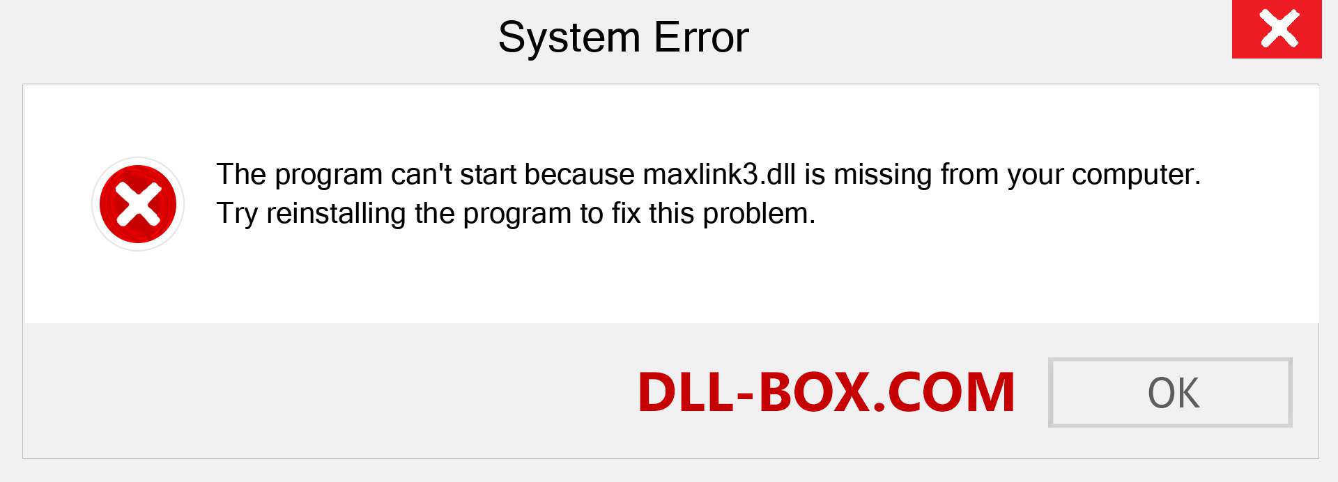  maxlink3.dll file is missing?. Download for Windows 7, 8, 10 - Fix  maxlink3 dll Missing Error on Windows, photos, images